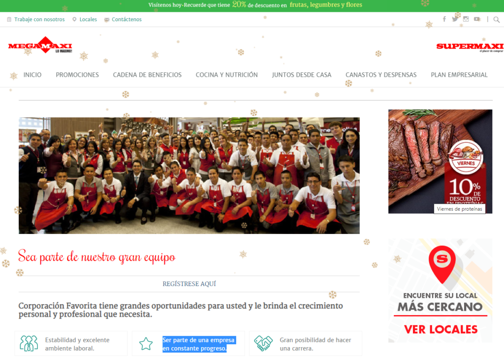 Enviar la hoja de vida para trabajar en Supermaxi y Megamaxi Ecuador