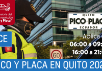 Municipio de Quito reduce los horarios de aplicación del sistema pico y placa