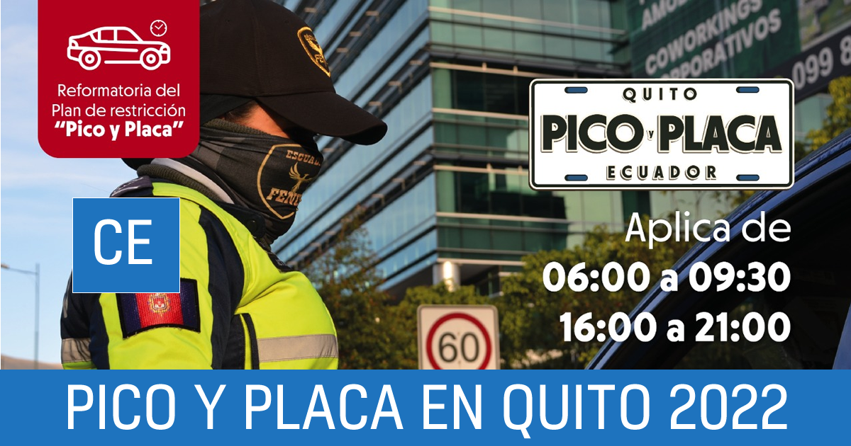 Municipio de Quito reduce los horarios de aplicación del sistema pico y placa